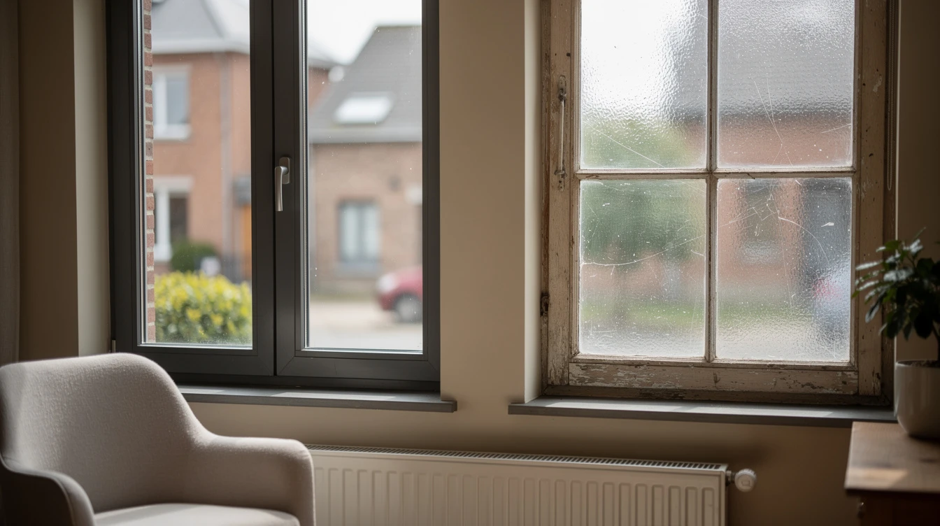 Double glazing vs single glazing Jumet