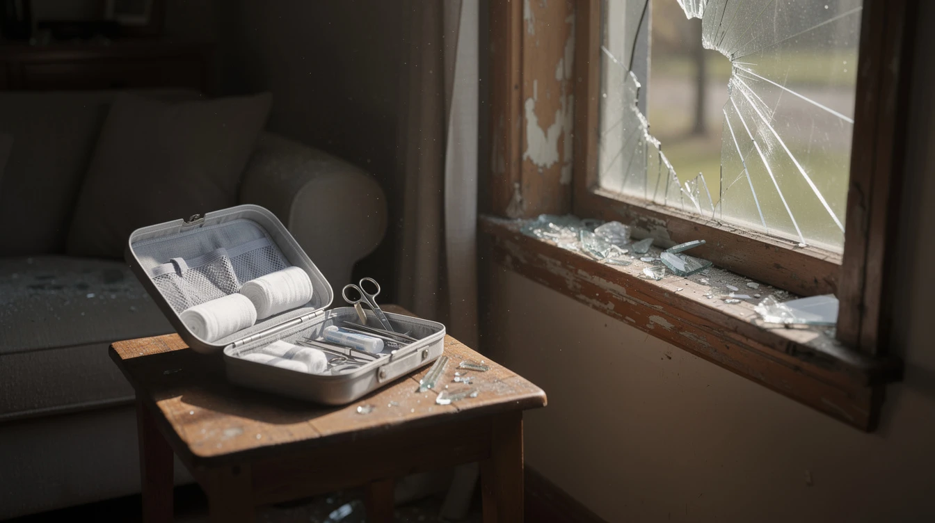 broken window emergency Havré